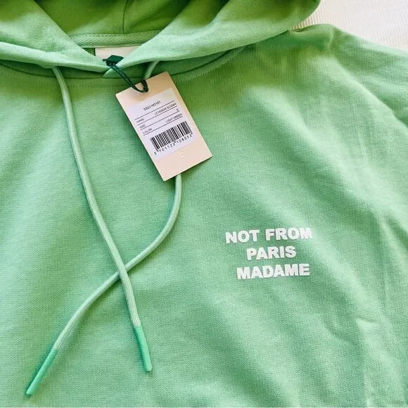 Drole De Monsieur Mens Classic Hoodie Not From Paris Madam Unisex Pocket Small S